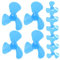 ibasenice 15pcs Plastic Fan Replacement for Mini Fan Motor Educational Science Experiment Gear