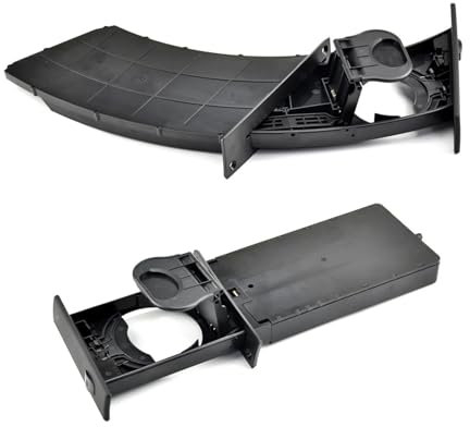 JUNPIY Autoteile 51459125622 Getränkehalter vorne Links rechts Getränkehalter schwarz, for BMW, for E60 E61 5er 520i 525i 528i 2003-2010 Auto-Getränkehalter-Einsatz(Left Bend)