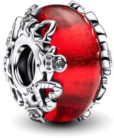 PHCLASY Weihnachtszauber Murano-Glas-Charms-Anhänger Weihnachten Bead 925 Sterling Silber Pendant für Europäische Armbänder für Damen