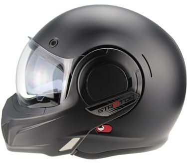 F242 P/J Reverse Flip-Up Motorcycle Helmets - Double Visor Modular Jet Crash Helmet for Racing Sports Touring - Road Legal 22.06 Approved Adult Motorbike Helmets for Men Women