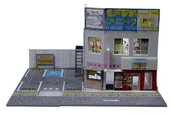 Parking Garage Scène Modèle Miniature Diorama de bâtiment Commercial 1:64, scène d'éclairage, modèle de Parking de Voiture pour Affichage, Collection et Cadeau
