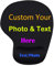 Tapis de souris avec repose-poignet personnalisé avec texte de logo photo, pour ordinateur, ordinateur portable, maison, bureau, noir, 22,9 x 19,3 cm