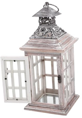 TOPBATHY Windlicht Aus Glas Und Eisen Kerzenständer Für Feiertagspartys Dekoration