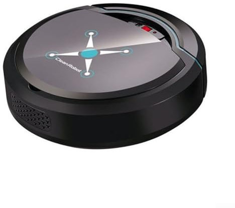 Robot inteligente Aspirador Barredora de piso automática con carga USB para alfombra de mármol de madera dura (negro)