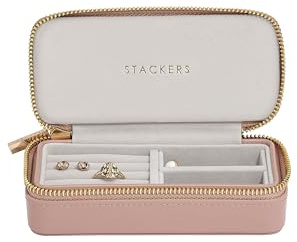 Stackers Patent Copper Rose Medium Travel Jewellery Box
