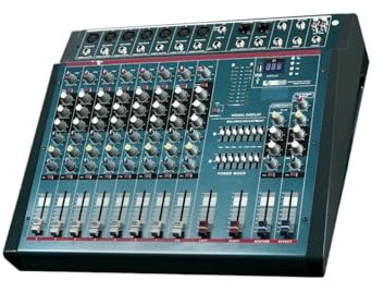 Professional Mixer with Power Amplifier 2x450W Powered Mixers USB Bluetooth Interface