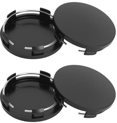 Radnabenkappen 4 pièces - 60mm Radnabendeckel pour Auto, ABS Radnabenabdeckung, Noir, Haute Qualité Accessoires Auto Universels