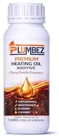 PlumbEZ Premium Heating Oil Fragranced Additive 200ml - Kerosene & Fuel Treatment for Boilers & Tanks Treats Up to 1000 Litres | Cherry Vanilla Scented Heating Oil Conditioner for Fuel Maintenance
