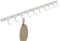 Stahlia Hakenleiste EDELSTAHL gebürstet Garderobenleiste 10x Haken (L: 770mm) Modell:SOFIA Wandgarderobe mit 1/4/6/8/10 Kleiderhaken Garderobenhaken Wandhaken