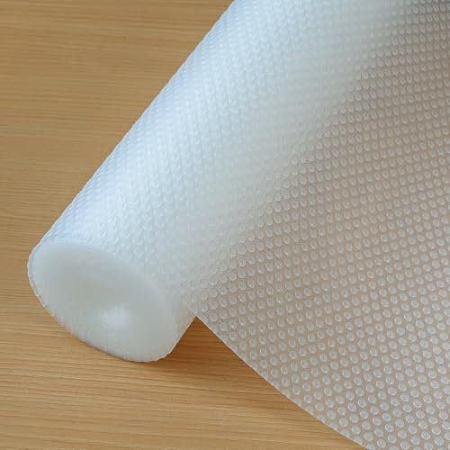 Hersvin Schubladenmatte 30cmx150cm Schubladeneinlage Eva Schrankpapier Nicht Klebende Wasserfest Unterlage Teppich für Küchenschränke Regalschrank (Transparent Punkt)