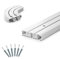 DQ-PP GARDINENSCHIENEN und Rundbogen Set | 90cm | PVC | 2-läufig | Weiss | inkl. Befestigungsmaterial | 0,9m | Gardinen Schiene Vorhangschienen