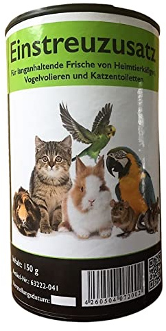 Carbo Verte Einstreuzusatz mit Pflanzenkohle, Biochar, 150 g für Hamster, Hasen, Kaninchen, Vögel, geruchshemmend, Ammoniak reduziertendes Einstreu, Mikroorganismen