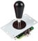 Fosiya Arcade Joystick 4 8 Ways Bat Top Ball Joystick for PC PS3 Xbox 360 Arcade1up Games Console Kit Parts (Black)