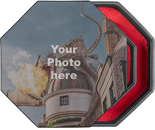 shibby Würfelbrett mit Würfel-Ablage und Deckel mit eigenem Motiv für alle Tabletop Spiele - 23,5cm (rot)