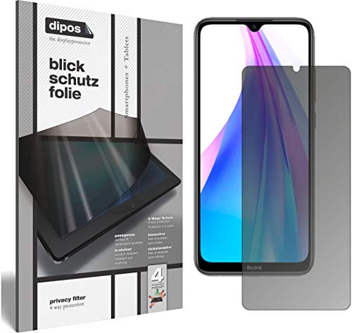 dipos I Protección de la Vista Compatible con Xiaomi Redmi Note 8T Protector de Pantalla Privacy