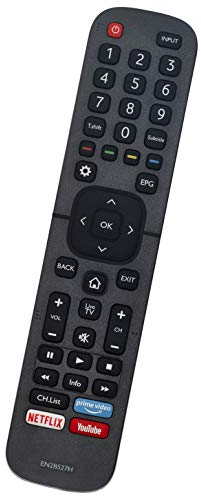 ALLIMITY EN 2 X 27 HS Fernbedienung Ersetzen für Hisense UHD Smart TV 32N2170HW 39N2170PW 40N2170PW 43N2170PW 49N2170PW H32M2600 H40M2600 H40M3300 H49M2600 H49M3000 H49MEC2650 H49MEC3050
