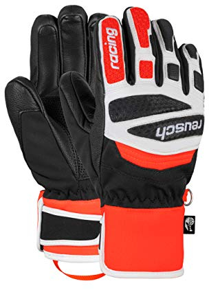 Reusch Kinder Worldcup Warrior Prime R-Tex Xt Handschuhe, Black/White/Fluo red, 5