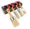Chalk Wax Paint Brush 4PCs Set Including 3 Small for Furniture Painting and 1 Large Bristle Paint Brushes Set Compatible with Annie Sloan Paint, Fusion Mineral Paint