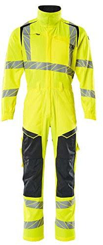 Mascot 19519-236-17010 Accelerate Safe Prowash Stretch Zones Zweifarbig Overall mit Knietaschen, Hi-Vis Gelb/Schwarzblau, 5XL Größe