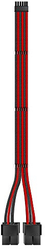 EZDIY-FAB RTX Serie 3000 Cavo di prolunga con Guaina PCIe da 12 Pin a Doppio 8 Pin 300 MM- Connettore per NVIDIA Ampere GEFORCE RTX 3060ti 3070 3080 Fe Funder Edition- Nero Rosso