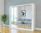 Milan 2 and 3 Mirror Sliding Door Wardrobe In 6 Sizes and 4 Colors (250 cm, White)