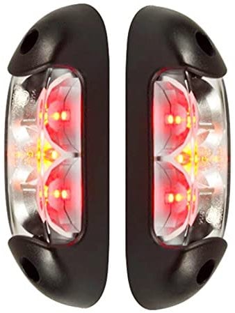 Web Truck 2 x LED Umrissleuchte Begrenzungsleuchte Positionsleuchte 12-24V, 3 Farben: weiß, rot, orange für LKW PKW Anhänger, Trailer, Wohnwagen usw.