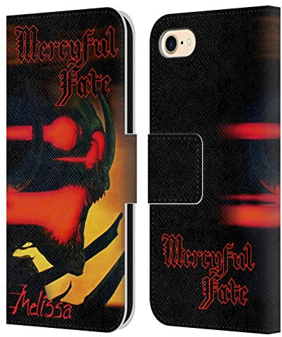 Head Case Designs Offizielle Mercyful Fate Melissa Black Metal Leder-Wallet-Hülle Kompatibel mit Apple iPhone 7/8 / SE 2020 & 2022