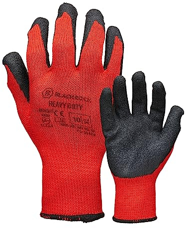 Blackrock Heavy Duty Latex Coated Pro Grip Safety Work Gloves, Men's & Women's Working Grip, Ideal For Gardening, Handling, Manufacturing, Agriculture, Building & Construction - Size Medium