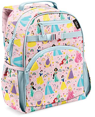 Simple Modern Disney Kleinkind-Rucksack für Schule, Mädchen und Jungen, Kindergarten-Rucksack, Fletcher-Kollektion, 38,1 cm hoch, Prinzessinnen-Regenbogen