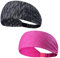 2 Stück Damen Sport Stirnband für Yoga Sportlich Laufen Workout Fitness Übung Tennis Gym Fahrrad Wandern Volleyball Tanz Reisen- Elastische rutschfeste Leichte Haarband