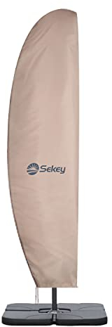 Sekey Schutzhülle für Ampelschirm mit Stab, 280×30/81/46 cm Abdeckhauben für Sonnenschirm, 100% Polyester