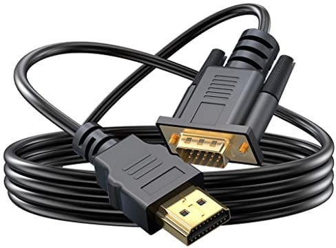 La Brodée HDMI to VGA, Gold-Plated HDMI to VGA Cable (Male to Male) for Computer, Desktop, Laptop, PC, Monitor, Projector, HDTV, Chromebook, Raspberry Pi, Roku, Xbox and More (1.8M)