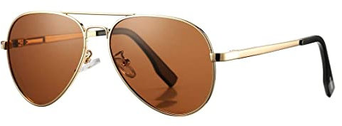 COASION Retro Pilotenbrille Polarisierte Sonnenbrille für Herren Damen UV400 Schutz Sonnenbrillen Vintage