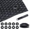 Melko Ösen Set 10 Stück Schwarz inkl. Locheisen für Solarfolien Pool Folien Kunststoffösen 28x28x12 mm rostfrei für Poolfolie Folienösen