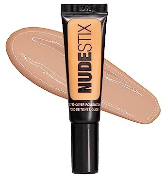 NUDESTIX - Fondotinta liquido con colore Nudestix Tinted Cover, copertura modulabile per un tono della pelle uniforme, lucentezza naturale impeccabile