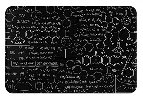 LAMAME Abstrakte Wissenschaft Chemie gedruckt Eingang Teppich, dekorative Fußmatte
