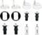 6 Pcs Toilet Seat Fixings, Quick Release Toilet Seat Fittings Universal Upgrade Toilet Seat Hinge Top Fittings Replacement Kit with Expanding Rubber Screws Nuts Bolts for WC Toilet Blind Holes 45mm