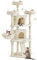 Yaheetech Kratzbaum Katzenkratzbaum 174 cm Katzenbaum Groß Kletterbaum 3 kuschelige Aussichtplattformen Spielhaus für Katzen Beige
