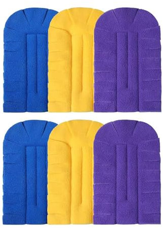 KMAKII Lot de 6 recharges de plumeau en polaire réutilisables et lavables à 360 degrés pour nettoyer les ventilateurs de plafond, les bois durs, les fenêtres, les sols de cuisine