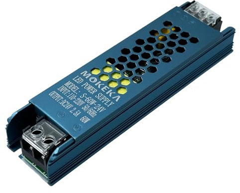 Alimentatore 24V 2.5A 60W, Trasformatore AC 110/220V a DC, MOKEKA Interruttore di Alimentazione Elettrica per Tensione