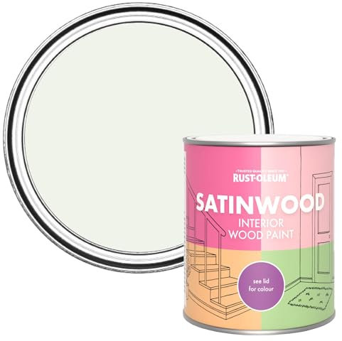 Rust-Oleum White Satinwood Interior Wood Paint - Steamed Milk 750ml