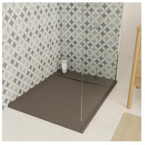 MOB-IN Duschwanne aus Beton, grau, 80 x 100 cm