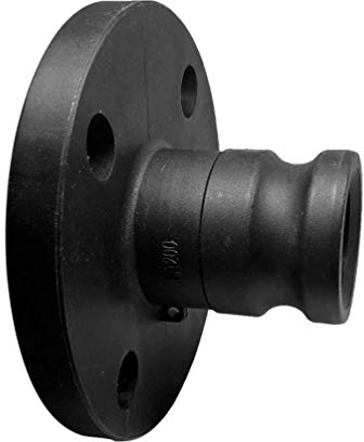 1 Stück Wand-Bodenflansch, 5,1 cm, schwarzer Kunststoff-Flansch, Rohrverschraubungen, Außenschlauchverbinder für Industrierohre, Schlauchrohr