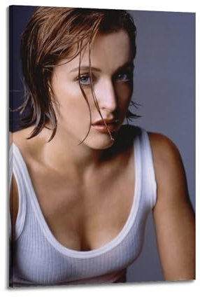 PALUCI Gillian Anderson Poster mit Charakter-Cover, Wandposter, Sänger und Schauspieler, Kunstdruck, ästhetisches Wandbild, ästhetische Leinwand, moderne Wohnzimmer-Schlafzimmer, Dekoration, 60 x 90