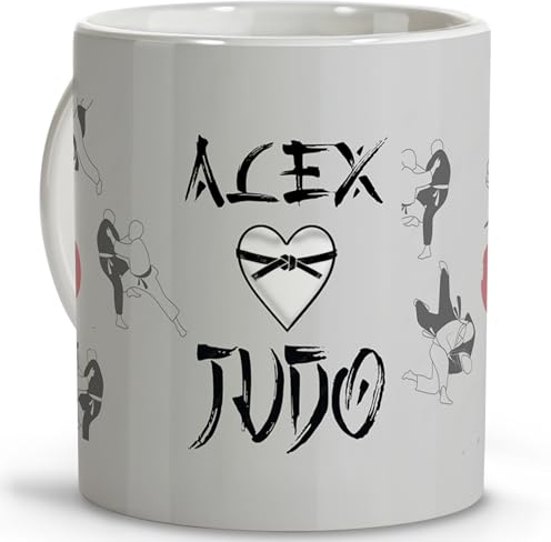 LolaPix Tasse de Judo - Cadeau pour Judoka et Sportifs - Arts Martiaux - Mug Original Personnalisé en Céramique de 330 ml