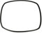 vhbw Guarnizione compatibile con Indesit 60D1X#, 60N1X#, 56C#, 60C1#, 53#, 648M#, 648MD#, 56#, 53C#, 55C# - 43x32x0,8 cm, con ganci angolari nero