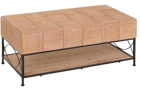 Mendler Couchtisch HWC-N30, Wohnzimmertisch Tisch Sofatisch Beistelltisch, Ablage Massiv-Holz MDF, 51x120x61cm
