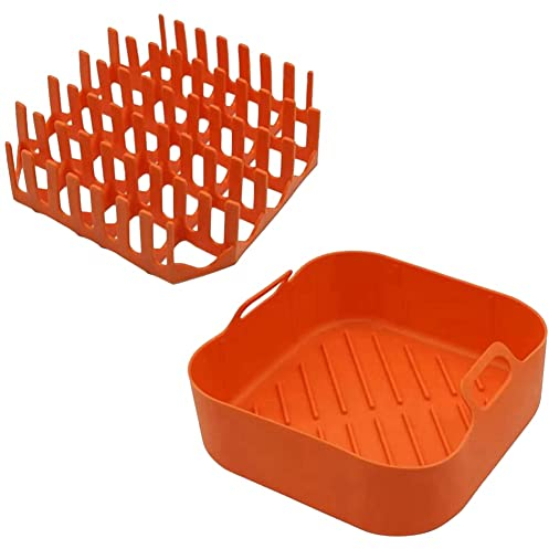Rtauhife Silikon Bacon Cooker Bacon Cooker Tray Bacon Rack Tray und Grease Collector für Oven Air Fryer Cooking
