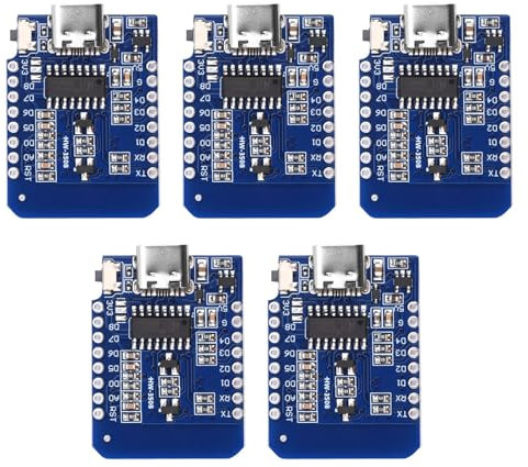 5 Stück ESP8266 Type C Mini Board NodeMCU Entwicklungsboard ESP8266 mit WLAN-Modul CH340G ESP8266-12F