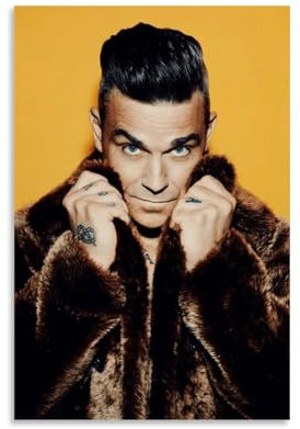 DaranKaep Robbie Williams Poster Dekorative Malerei Leinwand Wandkunst Wohnzimmer Poster Schlafzimmer Malerei,Wandkunst Bilddruck Moderne Familienzimmer Dekor 12x18inch(30x45cm)